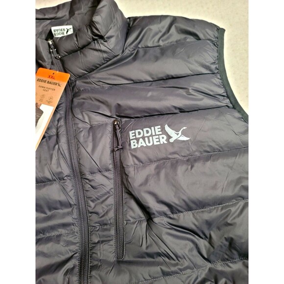 Eddie Bauer Down Vest GRAY 550 Fill Power Storm Repel Classic Fit Zip Pocket XXL - Picture 7 of 8